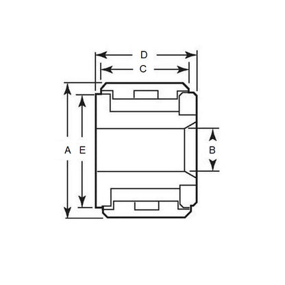 1137637 | NCF120RS --- Self Lubricating Roller Followers - Diameter - A - 28.575 - 17.463 - 7.938  - Steel