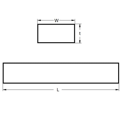 1002395 | STR-064-0064-0500-CST --- Spring Steel Strip - 0.64x6.4x500 mm - Carbon Spring Steel