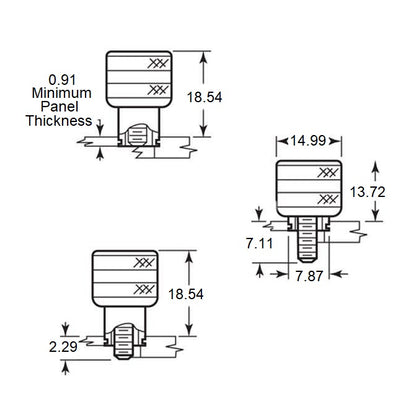 1059489 | SCC048F-007-RP-C (100 Pcs) --- Captive Screws - 10-32 UNF - 4.76mm - Phillips - Steel / Zinc Bright Chromate Finish Retractable - Steel / Zinc Bright Chromate Finish Screw