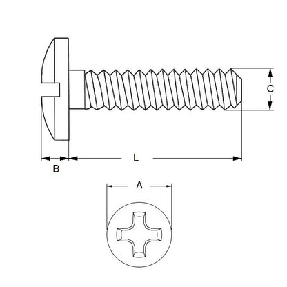 1042172 | SC025M-014-FN-SL-S4 (100 Pcs) --- Fillister Head Screws - M2.5 - 2.5x0.45mm - 14 mm - 304 Stainless Slotted Bearing