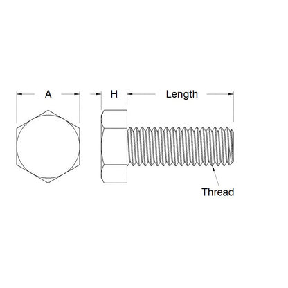 1044541 | SC030M-006-H-S4 (50 Pcs) --- Hex Head Screws - M3 - 3x0.5mm - 6 mm - 304 Stainless 304 Stainless Screw