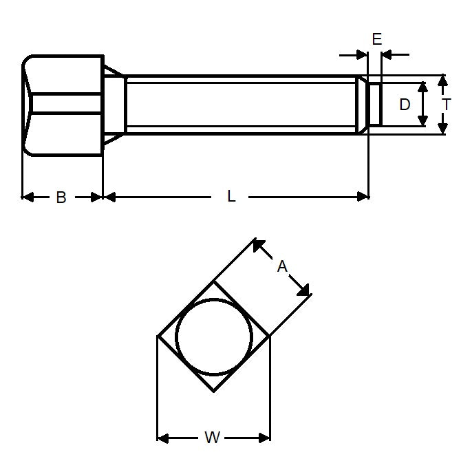 1073091 | SC064C-051-SQ-C-DP --- Set Screws - 1/4-20 UNC - 6.35mm - 50.8x6.35 mm Dog Point