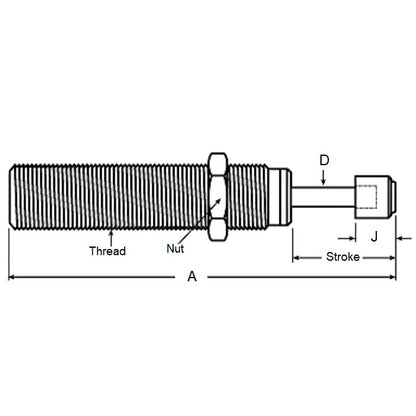 1174746 | ACE45752RS --- Full Threaded Shock Absorbers - 73.9 mm 1.3/4-12 246.13 mm Soft Contact Self-Compensating