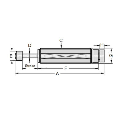 1100046 | ED1RS --- Small Hydraulic Adjustable Shock Absorbers - 12.7 mm 3/4-16 UNF - Standard