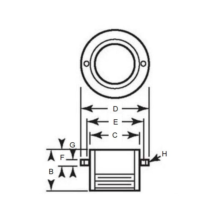 1036672 | ACE45RS --- Accessories Shock Absorbers - 1.1/4-12 UNF - 31.75mm - 38.1x41.4 mm Flanged Stop Collars