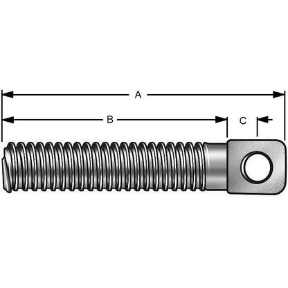 1074197 | SSA-80RS --- Stainless Steel Spring Anchors - 1/4-28 UNF - 6.35mm - 31.75x22.225 mm