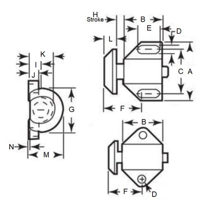 1040987 | DS-5RS --- Spring Stops - 2.33 Kg - 6.61 Kg - 3.18 mm Flat Face