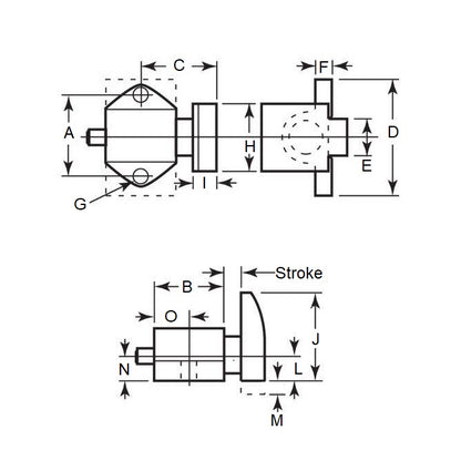 1036630 | DS-6RS --- Spring Stops - 1.02 Kg - 11.68 Kg - 4.76 mm Flat Face