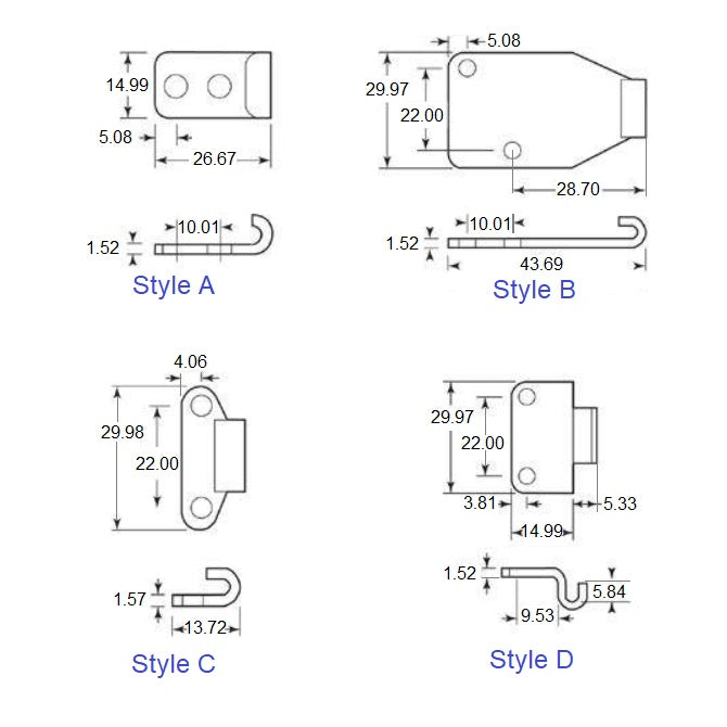 1231791 | DTL-800-7RS (Each) --- Strikes for Toggle Latch Latches - Type Style C 13.716 - -