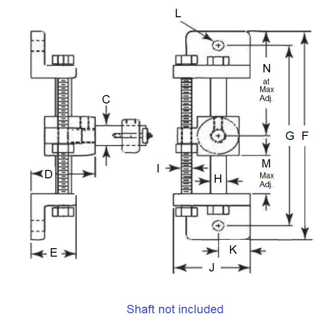 1134350 | IDC-82RS --- Adjustable Screw Tensioner - 25.4x63.5x38.1 mm