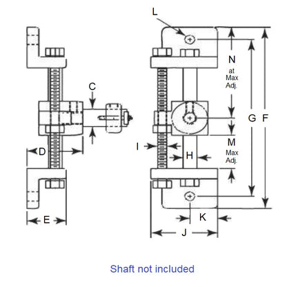 1134350 | IDC-82RS --- Adjustable Screw Tensioner - 25.4x63.5x38.1 mm