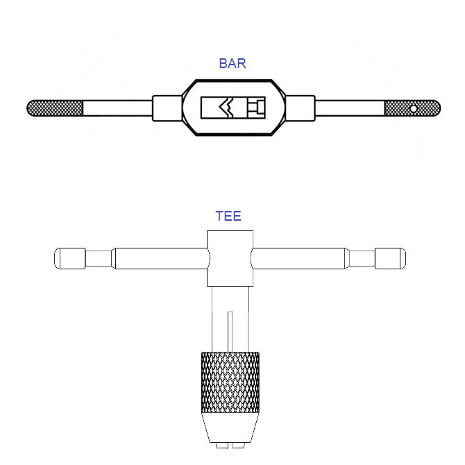 1035722 | TWB-03.50-12.00 --- Tap Wrenches Tools - Suitable Taps 1/8 to 1/2 and M3 to M12 2.5 - 7.1 mm - Bar - Steel Wrench
