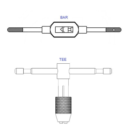 1035722 | TWB-03.50-12.00 --- Tap Wrenches Tools - Suitable Taps 1/8 to 1/2 and M3 to M12 2.5 - 7.1 mm - Bar - Steel Wrench