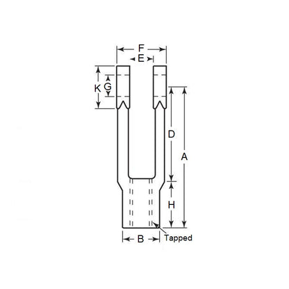 1170938 | Y0635-064F-R-C-H (Each) --- Threaded Yoke Ends - 50.8x11.11x7.14 mm - Steel