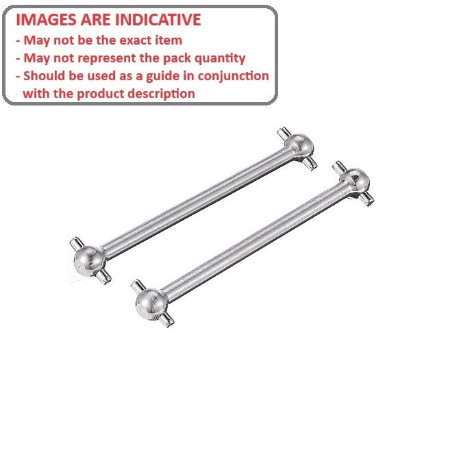 1169087 | DBRC-064-06-03-S (2 Pcs) --- Dogbones Hobby - 64x6x3.2 mm - Steel Dog Bone