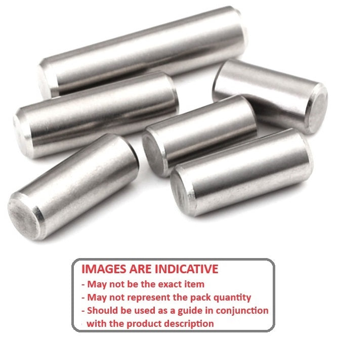 1039578 | DP020-012-303-2 (50 Pcs) --- Dowel Pins - 2x12x12 mm - Stainless Steel 303/304 Similar to A2, 18-8 HRB80
