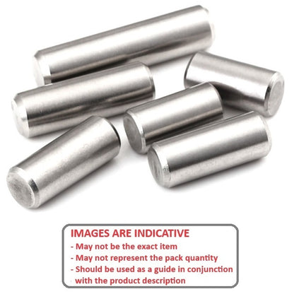 1035782 | DP010-004-303-2F06 (20 Pcs) --- Dowel Pins - 1x4 Standard - Stainless Steel 303/304 Similar to A2, 18-8 HRB80 Pin