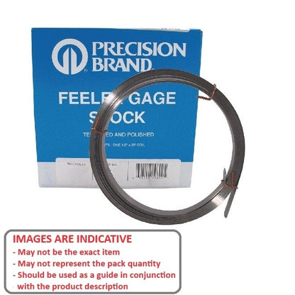 1002195 | PBH-21RS --- C1095 Carbon Steel Feeler Gauge Stock - 0.533x12.7x7620 mm - Carbon Steel C1095