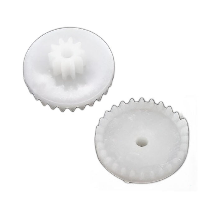 1136700 | GCR-015-M05-020-019-P (50 Pcs) --- Crown Wheel Module 0.5 Plastic Gears - 28 tooth - 10 tooth - 1.9 mm - POM Plastic Gear