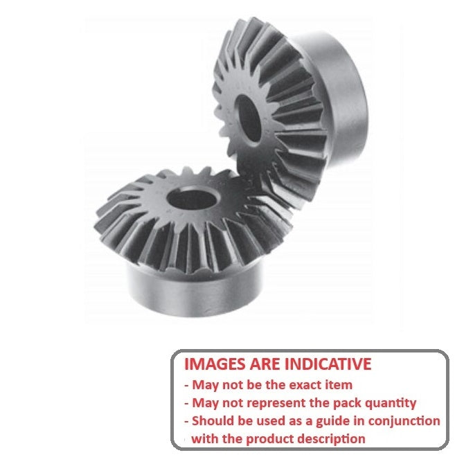 1129450 | GM-038-D16-127-C --- Mitre Gears - 24 tooth - 38.1x12.7 mm 16DP Steel - Steel Gear