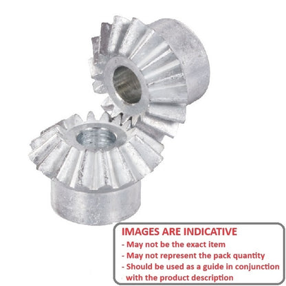 1112517 | GM-016-M1-060-ZD (2 Pcs) --- Mitre Gears - 16 tooth - 16x6 mm Module 1 - Die Cast Zinc - Commercial Gear