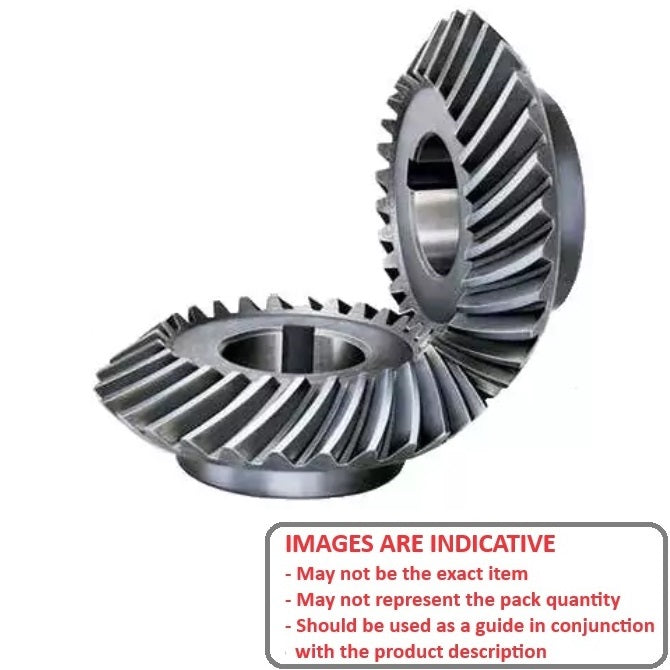 1122909 | GM-S030S-M15-120-C8-GK (Pair) --- Mitre Gears - 20 tooth - 30x12 mm Module 1.5 - ISO CLASS 8 / Steel Gear