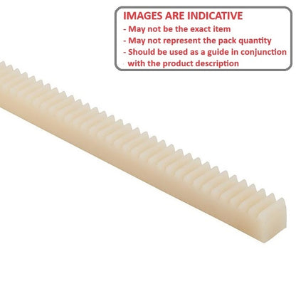 1212996 | GR-V48-03-0305-03-N --- Rack Gears - 304.8x3.175x3.175 mm Imperial - Nylon 101