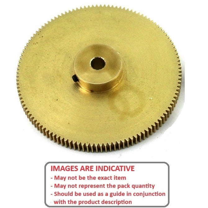 1160223 | G038B-048-V32-048-064-B-P (Each) --- Spur Gears - 48 tooth - 38.1x6.35 mm Hubbed - Brass Gear