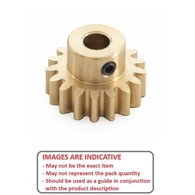 1129040 | G018B-024-M075-030-060-B-G --- Spur Gears - 24 tooth - 18x6 mm Hubbed - Brass Gear