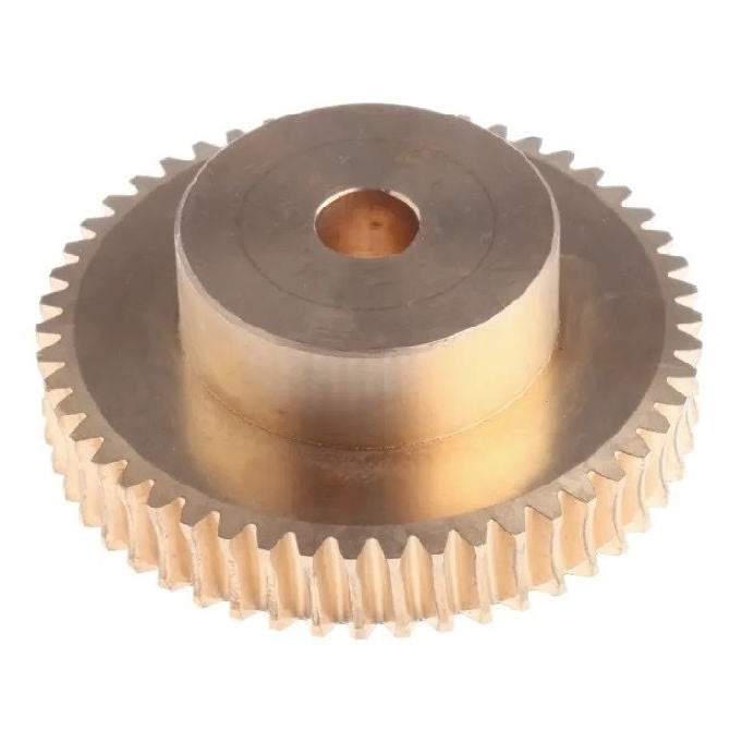 1036141 | WG1R-100-050-080-COP --- Worm Gears - Pitch Module 1.0 - 50 tooth - 3 Deg 35 Min Module 1.0 - Copper Alloy - CAC502 Gear