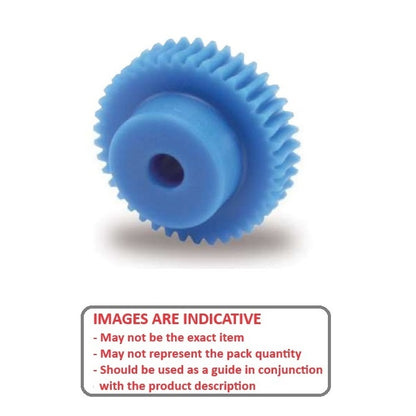 1036090 | WG2R-100-030-060-ACE --- Worm Gears - Pitch Module 1.0 - 30 tooth - 7 Deg 11 Min Module 1.0 - Polyacetal White Gear