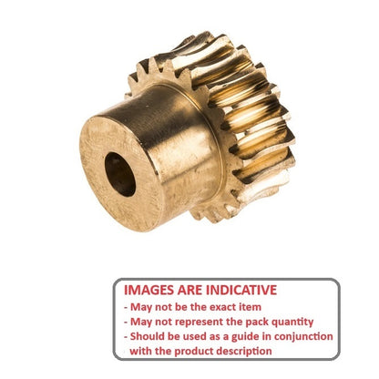 1036021 | WG1L-100-020-060-BZ --- Worm Gears - Pitch Module 1.0 - 20 tooth - 3 Deg 35 Min Module 1.0 - Aluminium Bronze - CAC702 Gear