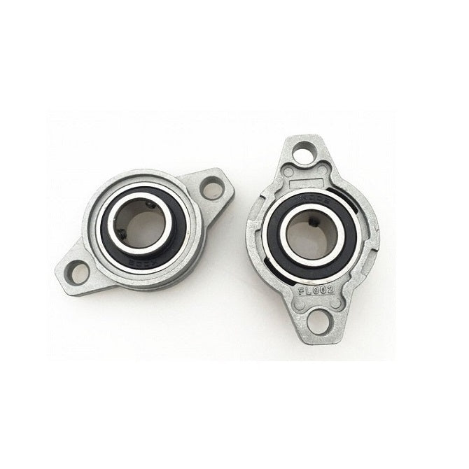 Housing and Bearing Assembly - Flanged 2 Bolt - Rigid - Aluminium