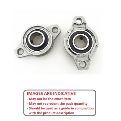 1092041 | KFL000 --- Flanged 2 Bolt Housing Assembly - 10x36x60 mm Non Aligning - Aluminium