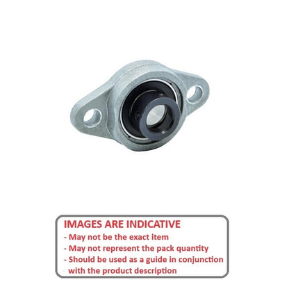 1132104 | UFL004N (Each) --- Flanged 2 Bolt Housing and Bearing Assembly - 20x55x90 mm Rigid - Aluminium