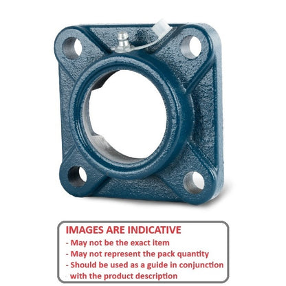 1199350 | F206 (Each) --- Flanged Square Cast Iron Housings - 108x40.2x14 mm - Cast Iron Housing