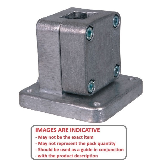 1134166 | LCSQCL-0254-F (Each) --- Housing Clamps Square Linear - 25.4 mm Flanged Base 24.99 mm