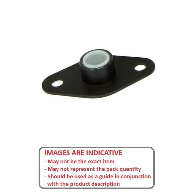 1057600 | BFM-187-A --- Flanged 2 Bolt Housing Assembly - 4.762x45.72x10.41 mm Self Aligning - Delrin &#8482;