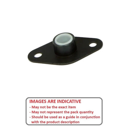1057600 | BFM-187-A --- Flanged 2 Bolt Housing Assembly - 4.762x45.72x10.41 mm Self Aligning - Delrin &#8482;