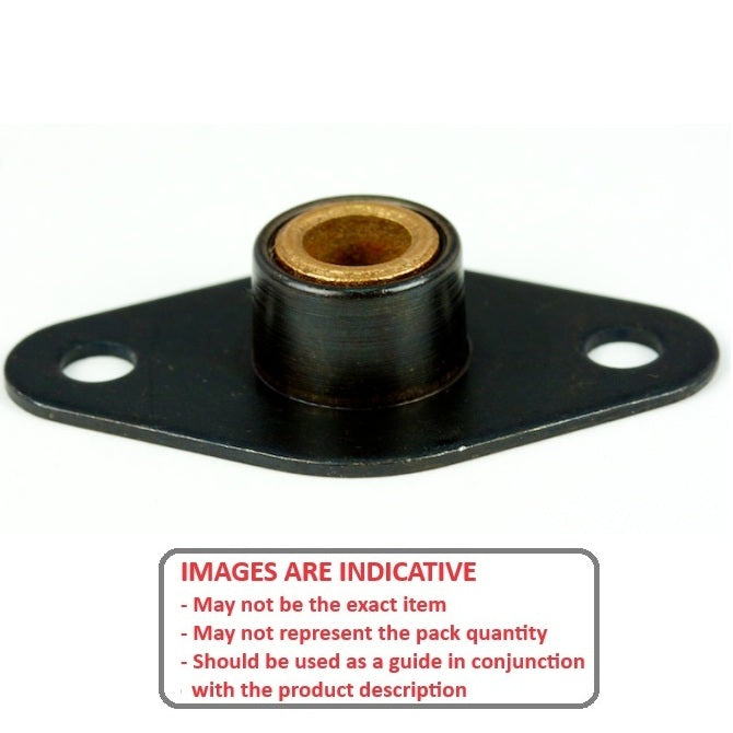 1057603 | BFM-187-B --- Flanged 2 Bolt Housing Assembly - 4.762x45.72x13.46 mm Self Aligning - Sintered Bronze SAE 840
