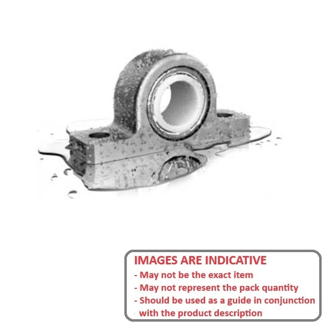 1099383 | NPB2-12M-A (2 Pcs) --- Pillow Block Housings - 12 mm - 961 N - 795 RPM Washdown - Aluminium Housing with Acetal Bearing