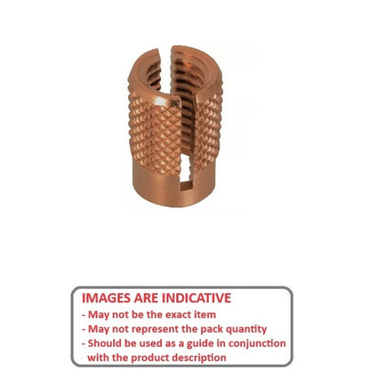 1060463 | IN-EP-050M-080-B (5 Pcs) --- Expansion Inserts - M5 - 5x0.8mm - 6.5x8 mm Press In - Brass Insert