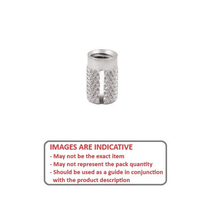 1040810 | IN-EP-022C-039-S3 --- Expansion Inserts - 2-56 UNC - 2.18mm - 3.17x3.96 mm Press In - Stainless Steel 303/304 Similar to A2, 18-8 HRB80 Insert