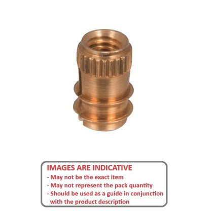 1070591 | IN-PF-064C-095-W (5 Pcs) --- Tapered Fit Finserts For Wood and Plastics Inserts - 1/4-20 UNC - 6.35mm - 8.33x14.3 mm