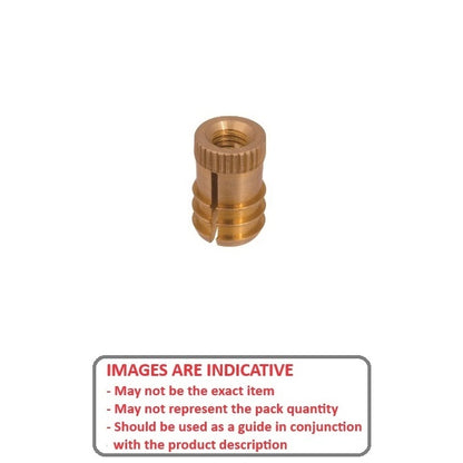 1071084 | IN-PF-064C-143-W (2 Pcs) --- Tapered Fit Finserts For Wood and Plastics Inserts - 1/4-20 UNC - 6.35mm - 10.31x10.947 mm