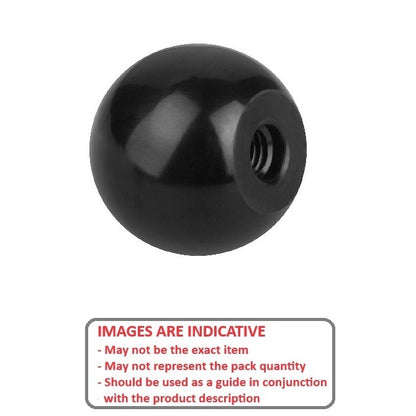 1053233 | KF040M-016-TPH-B (2 Pcs) --- Ball Knobs - M4 - 4x0.7mm - 16 - - Female Threaded - Phenolic Knob