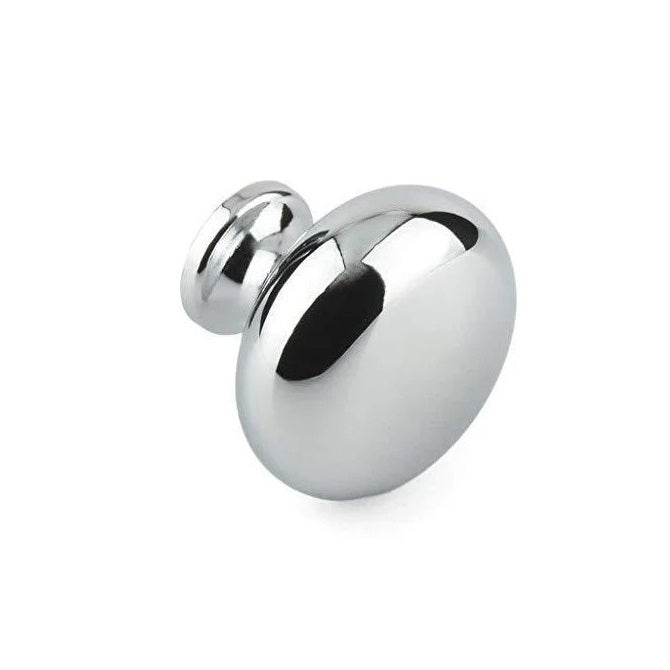 Cabinet Hardware Knobs - 8-32 UNC -4.17mm- 31.8x25.4 mm - Bright Chrome Finish