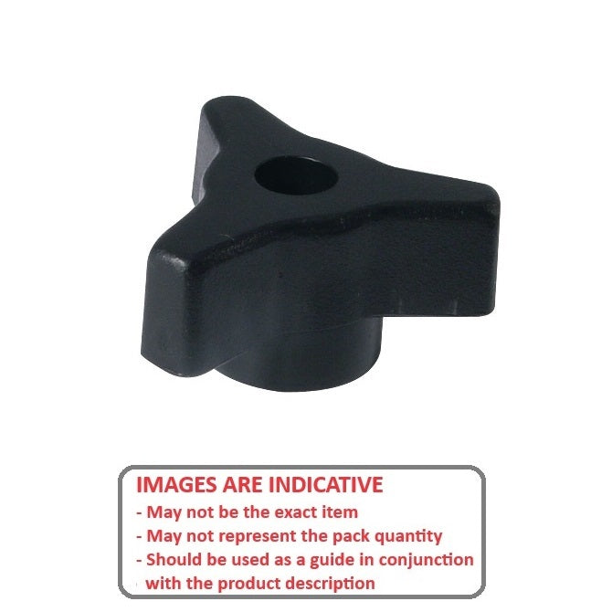 1072984 | KF064C-044-TRI-PFKLK --- Tri Knobs - 1/4-20 UNC - 6.35mm - 44.45 - - Through Hole - Steel Knob