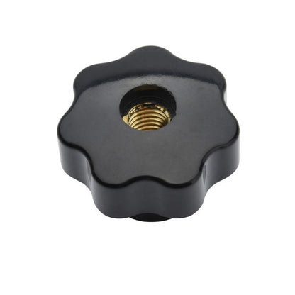 1226165 | KF100M-040-7L-P --- Lobe Knobs - M10 - 10x1.5mm - 40x25 mm Seven Lobe - Brass Knob