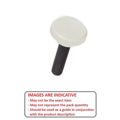 1043280 | KM029C-008-0635-KNU-G (2 Pcs) --- Thumb Knobs - 4-40 UNC - 2.85mm - 7.94x6.4 mm Male With Cap Screw - Plastic Knob